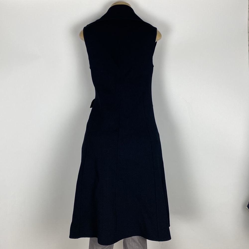 Scanlan Theodore Crepe Knit Draped Wrap Sleeveless Jacket Size XS - Picture 4 of 14
